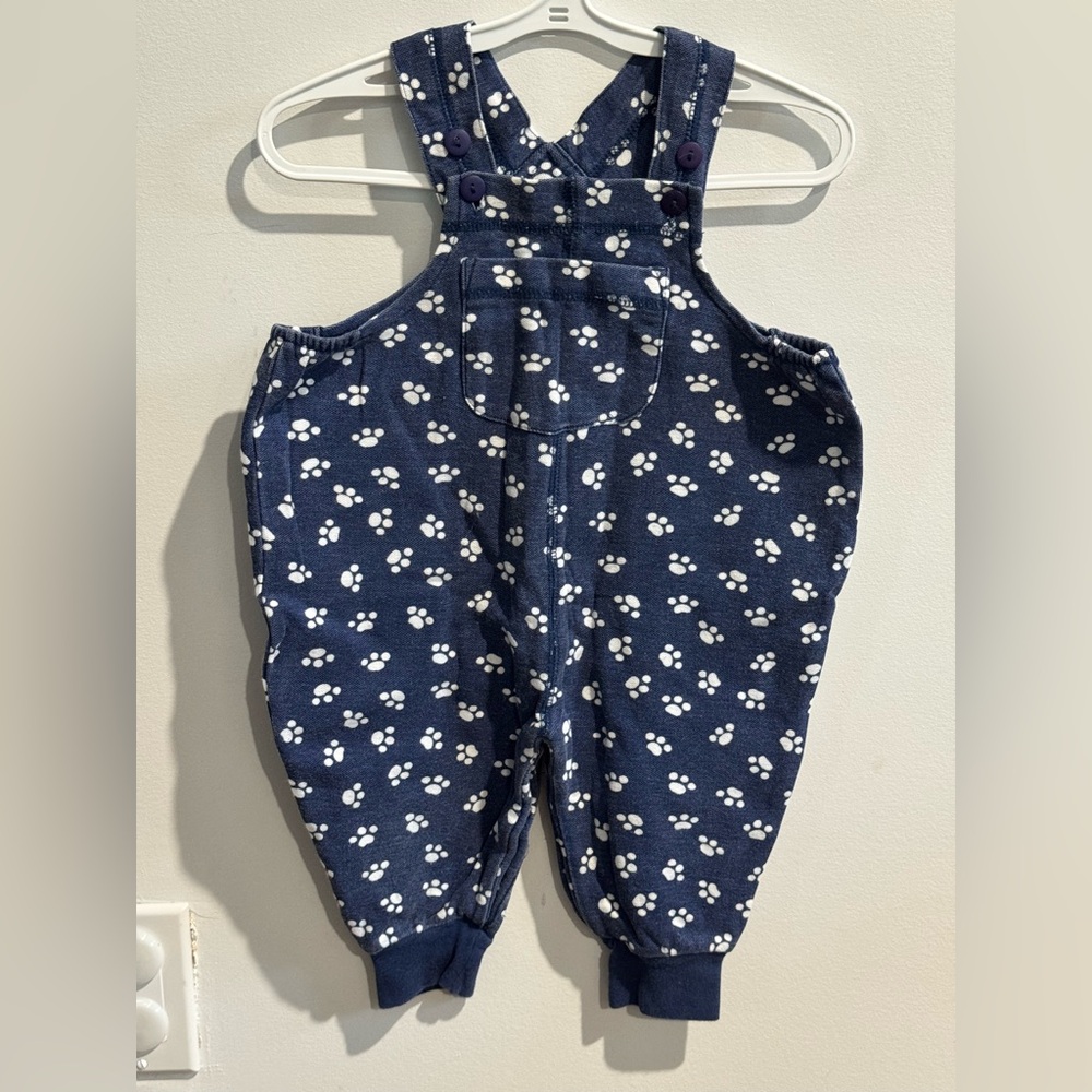Vintage rainbow tag Circo paw print aop overalls